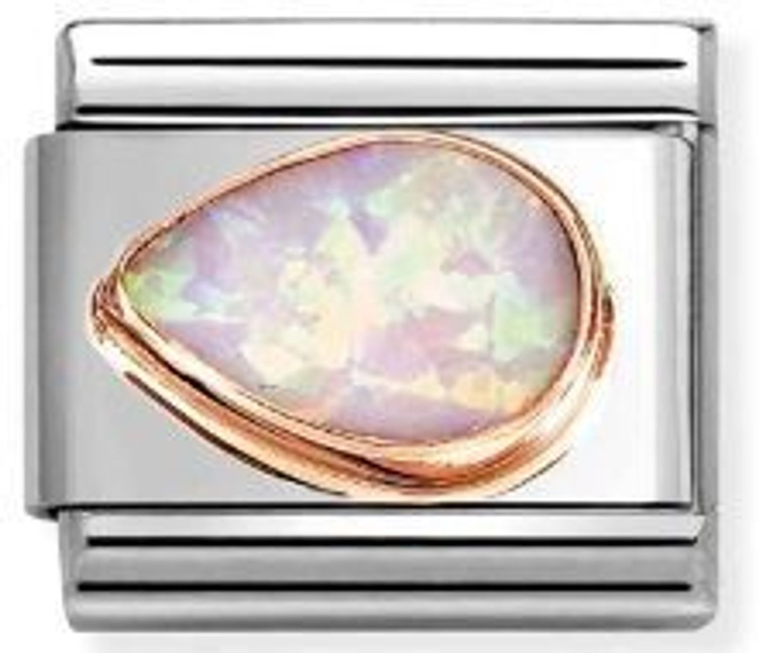 Nomination Link 9K zawieszka złoto Kropla Różowy Opal skierowany w lewo 430513 38.jpg